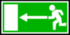 Green Emergency Exit - Left Clip Art