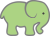 Baby Green Elephant Clip Art