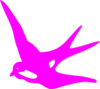  Swallow - Pink Clip Art