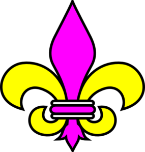 Purple And Gold Fleur De Lis Clip Art