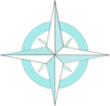 Compass Rose (blue) Clip Art