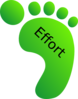 Green Feet Effort Clip Art