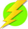 Lightning Green Circle Clip Art