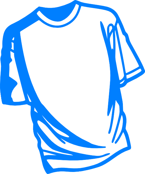 T Shirt  Blue Clip Art at Clker com vector  clip art 