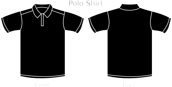 Black Polo  Tee Clip Art at Clker com vector clip art 