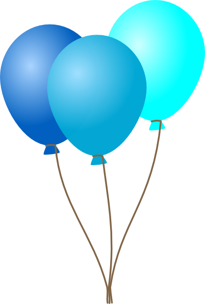 Emmas Blue Balloons Clip Art at Clker.com - vector clip art online