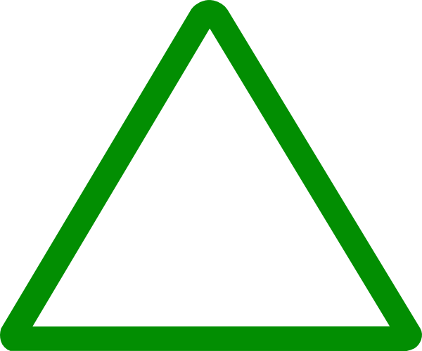 Thin Green Triangular Sign Clip Art at Clker.com - vector clip art