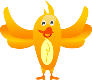 Orange Bird Clip Art