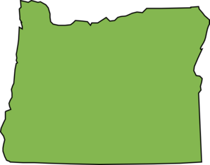 Oregon State Outline Map In Svg Format Clip Art