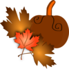 Pumpkin With Leaves Clip Art