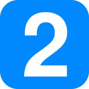 Blue Number Two Clip Art