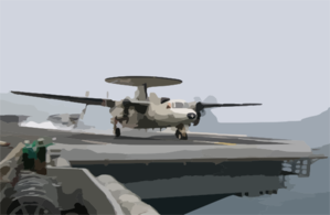 E-2c Hawkeye Launches From Uss Kitty Hawk Cv 63 Clip Art