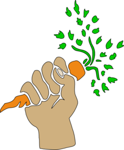 Hand Holding Carrot Clip Art