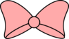 Pink Bow Black Trim Clip Art
