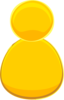 Single User Yellow Clip Art