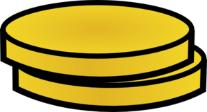 Two Gold Coins Clip Art