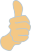 Thumbs Up, Modified Original With Blue Borders Clip Art