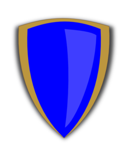 Gold And Blue Shield Clip Art
