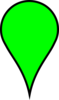 Green Pin Shadowless Clip Art