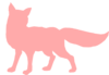Pink Fox Silhouette Clip Art