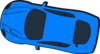 Blue Car - Top View - 170 Clip Art
