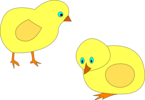 Chickens Figure Color Clip Art