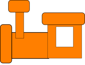 Orange Train Clip Art