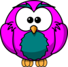 Purple And Grey Hoot  Clip Art