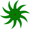 Green Star Shape Clip Art