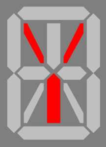 Segment Display Y Clip Art