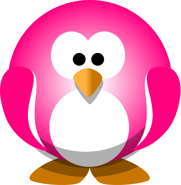 Pink Penguin Clip Art at Clker.com - vector clip art online, royalty