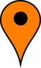 Map Pin Orange Clip Art