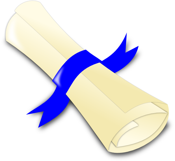 diploma blue ribbon clip art at clker com vector clip free online degree certificate
