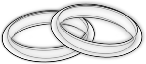 White Rings Lined Black Clip Art