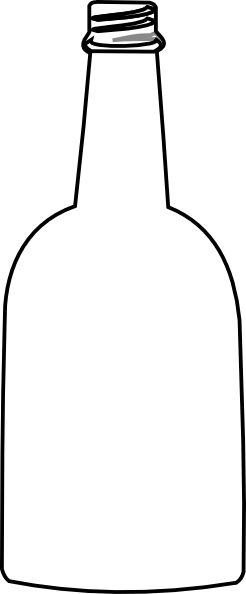 Simple Bottle Outline Clip Art at Clker.com - vector clip art online