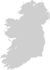 Grey Filled Map Of Ireland Clip Art