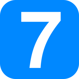 Number 7 Blue Square Clip Art