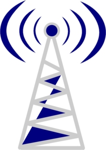Telecom Tower Blue Clip Art