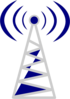 Telecom Tower Blue Clip Art