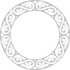 Gray Ornamental Circle Clip Art