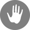 Gray Hand Print Clip Art