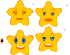 Yellow Stars Emotions Clip Art