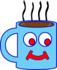 Blue Hot Chocolate Cup Clip Art