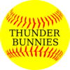 Softball Yellow Thunder Bunnies Clip Art