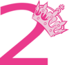 2nd Birthday Pink Tiara Clip Art