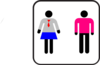 Gender Non-confining Bathroom People Clip Art