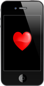 Iphone With Heart Clip Art
