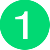 Number 1 Button Green Clip Art