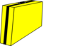Yellow Briefcase With White Shadow Clip Art