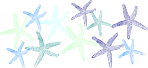 Green And Blue Starfish Clip Art